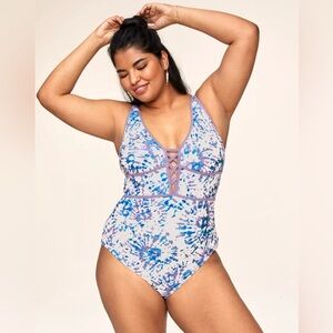 Adoreme One Piece Tie Dye Swimsuit Size 3X